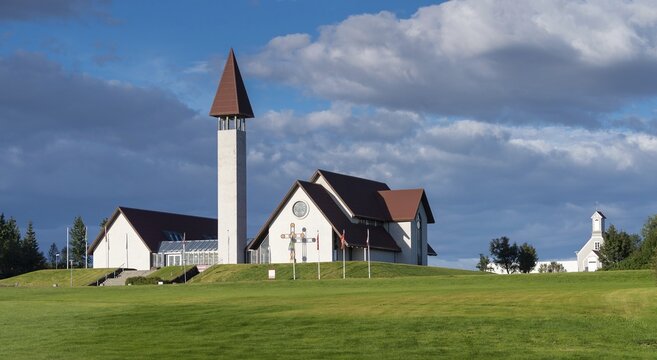 Old and New Church of Reykholt, Reykholt, Reykholtsdalur, Iceland
