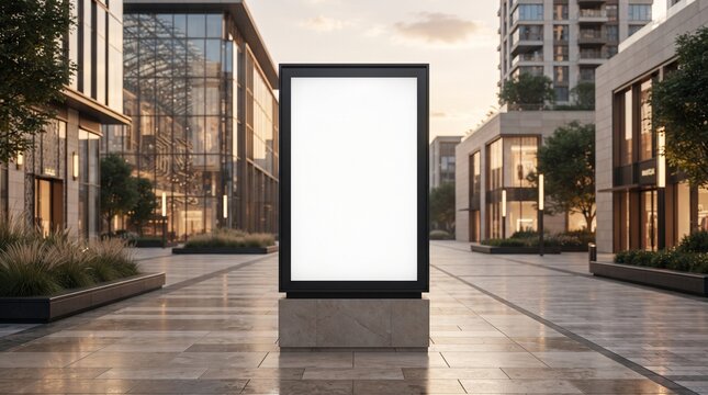Blank outdoor advertising poster