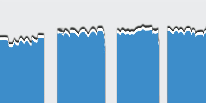 Abstract bright blue bar chart showing incremental growth against a simple light background