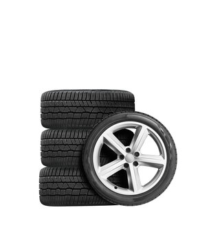 car tire on free On isolated transparent background.