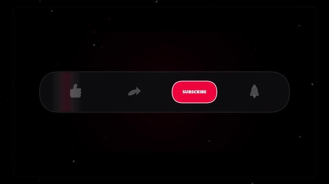 Digital Interface Icons glowing red in dark environment with subtle animation for technology concepts