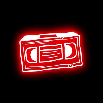Neon Stickers VHS &ndash; Animated Neon Stickers, Glowing Graphic Elements, Electric Light Effects and Colorful Motion Graphics for Professional Video Editing and Social Media