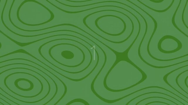 Green abstract topographic wave pattern with numeric sequence