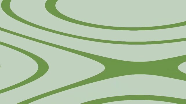 Abstract green wavy pattern with organic oval shapes