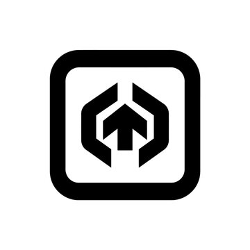 Abstract Geometric Upward Arrow Logo Icon Vector Design