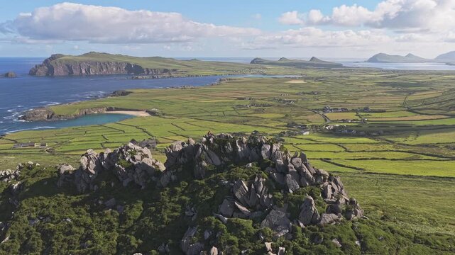 Rocky Headland and Island Views on the Dingle Peninsula