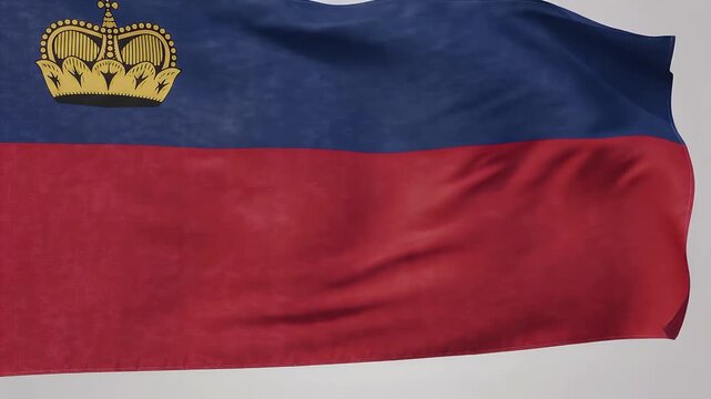 Waving Flag of Liechtenstein