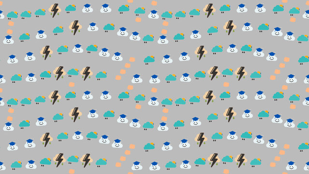 Cute weather and graduation pattern
