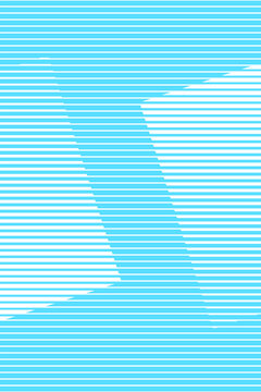 Abstract Cyan Wave Formed by Horizontal Lines, Dynamic Geometric Optical Illusion Poster with Diagonal Movement, Modern Minimalist Graphic Background.