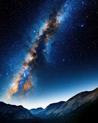 Fototapeta premium Breathtaking Panorama of the Milky Way Stretching Across the Night Sky