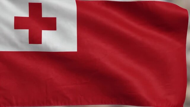 Waving Flag Of Tonga
