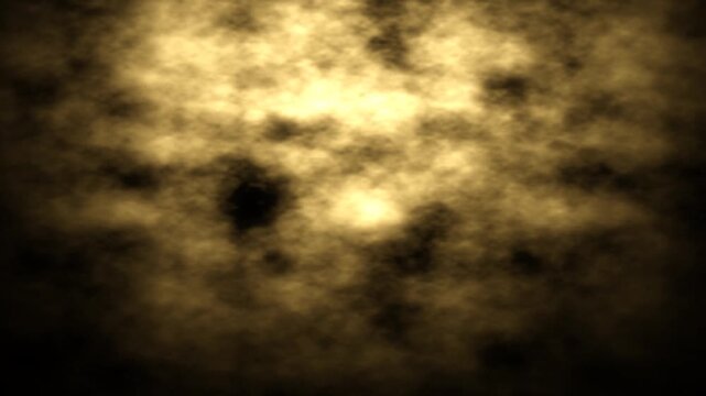 Abstract golden smoke or clouds with dark patches for backgrounds