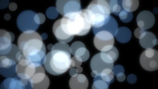 Blue and white bokeh background, soft circles, blurred lights, presentation background, banner background, website header