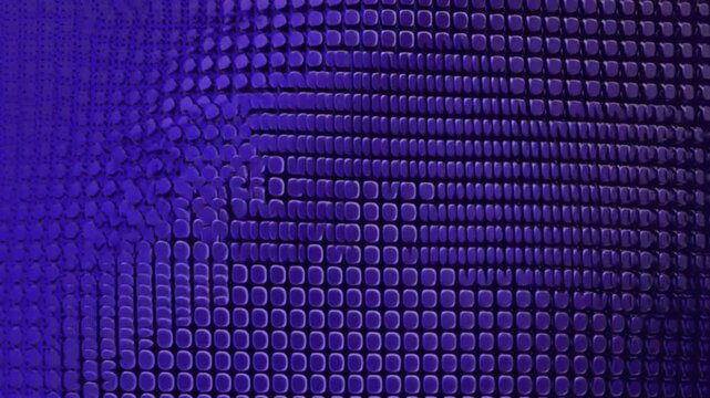 Purple abstract grid wave motion video footage displaying dynamic rippling patterns across a textured futuristic surface background in a digital computer graphic animation clip