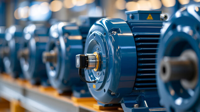 Industrial electric motor equipped with a vibration monitoring sensor, predictive maintenance, condition monitoring, smart factory, industrial automation, machine diagnostics,