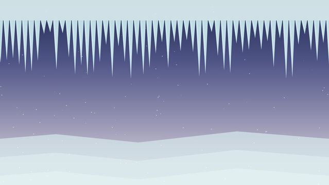 Stalactites de glace dans une ambiance feutr&eacute;e