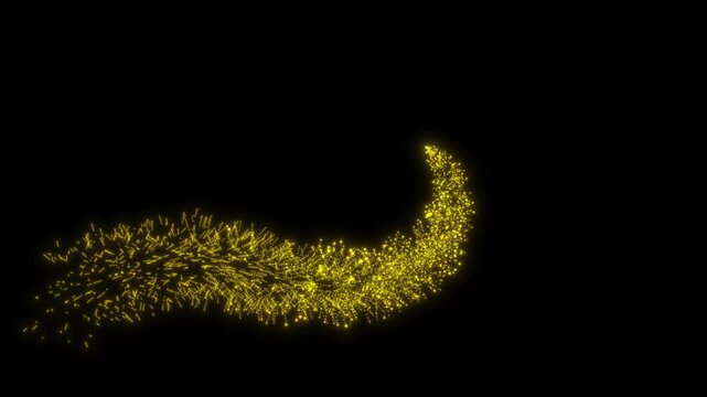 Luxury golden sparkle trail animation with shimmering glitter stars, glowing fairy dust particles, magical light streaks, twinkling pixie shimmer and dreamy Christmas overlay on green screen 4K