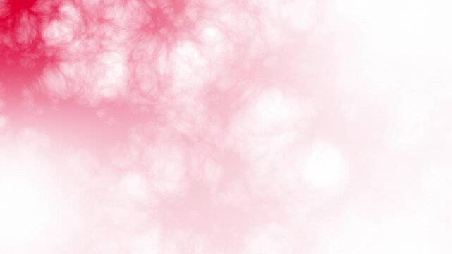 Dreamy Abstract Pink Ink Smoke and White Fluid Light Motion Background with Soft Flowing Mist, Pastel Colors and Organic Texture