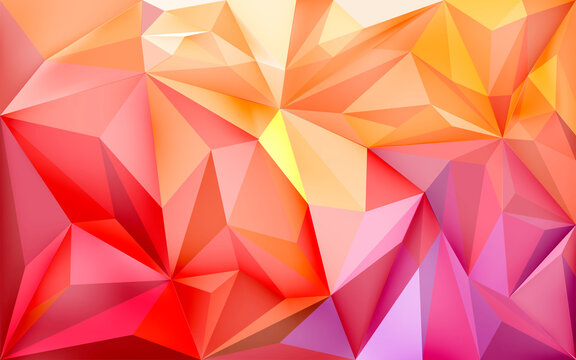 rainbow abstract low poly banner design