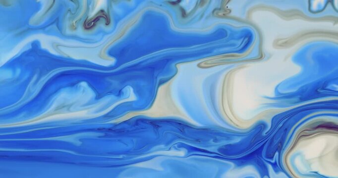 Multi-layered living structure of pastel tones. The ink space of the blue current. Abstract art.