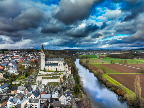 Church of St. Lubentius in Dietkirchen over the Lahn, near Limburg an der Lahn, Hesse, Germany