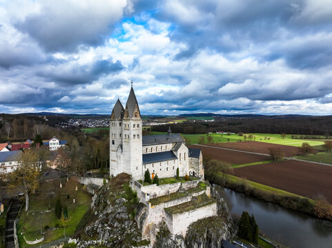 Church of St. Lubentius in Dietkirchen over the Lahn, near Limburg an der Lahn, Hesse, Germany