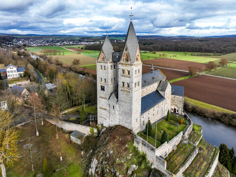 Church of St. Lubentius in Dietkirchen over the Lahn, near Limburg an der Lahn, Hesse, Germany