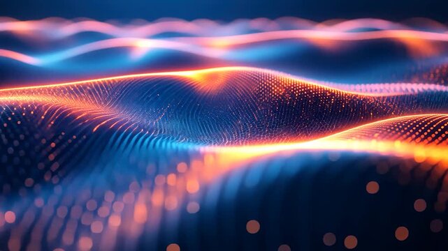 Abstract digital waves