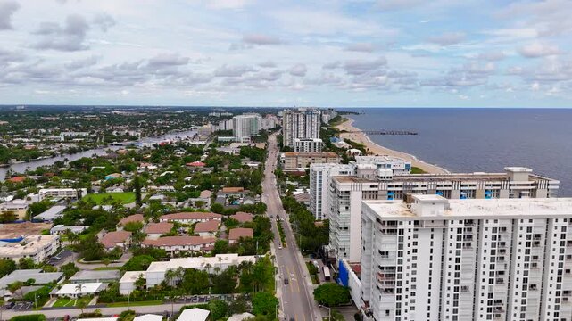 Aerial video Pompano Beach Florida 2026