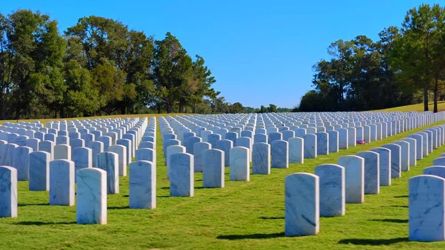 National cemetery Tallahassee Florida 4k 60fps