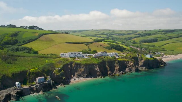 Hallsands North Beach Hallsands from a drone, South Devon, England, United Kingdom