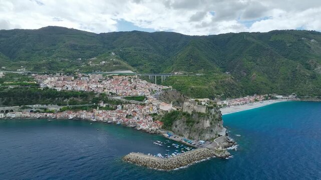 Scilla from a drone, Calabria, Italy