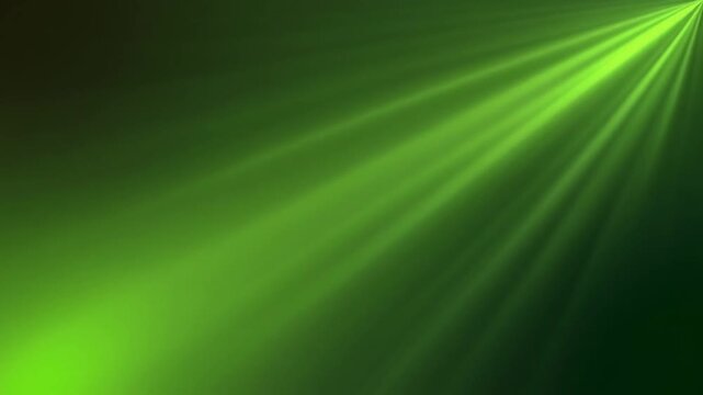 Soft lime green light rays placed in the left third spreading slowly