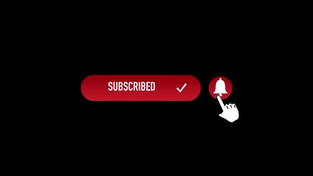 Subscribe button with bell notification tap animation