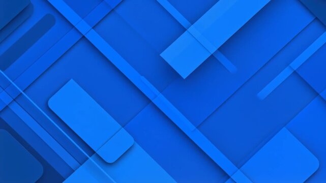 Geometric Abstract Pattern: A dynamic abstract pattern featuring overlapping blue rectangles and squares with rounded corners, creating a modern and clean design with a sense of depth and motion.