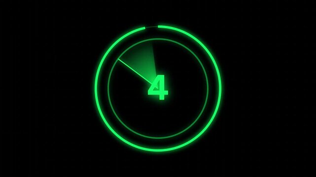 9 to 0 counter. Timer animation. Clock animation. Timer video loop