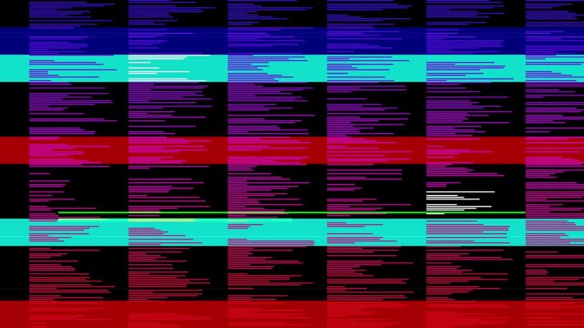Cybersecurity data glitch abstract background with corrupted digital