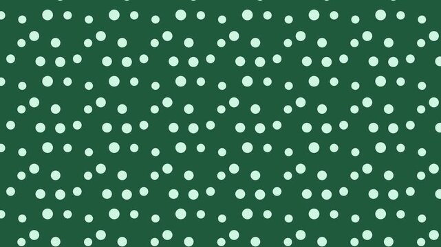 Seamless scrolling forest and green snowflakes pattern, looping animated background for video titles and streams, 4K 58 seconds