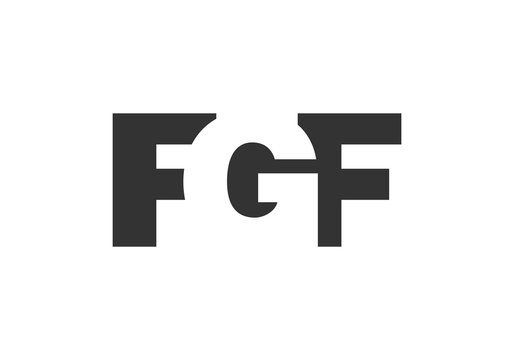 FGF logo design. Initial letter F G F bold font style for tech startups, consulting, corporate branding. Creative company name, headlines typography identity, trendy logotype.