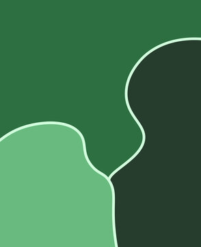 Abstract Lush forest  Minimal Background With Organic Fluid Shapes For Modern Design
