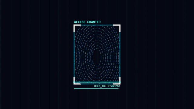 Fingerprint security scanner digital biometric authentication interface