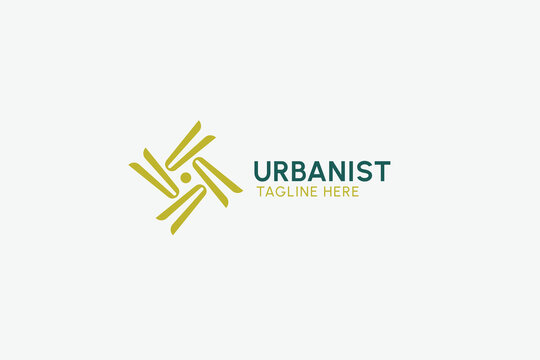 Modern Abstract Urbanist Logo with Geometric Symbol