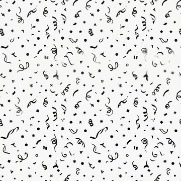 Confetti and streamers celebration pattern with confetti streamer celebration seamless festival