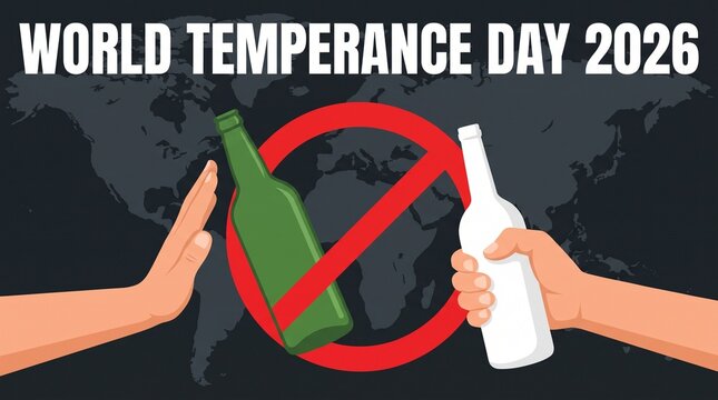 Hands rejecting alcohol bottles globally.

