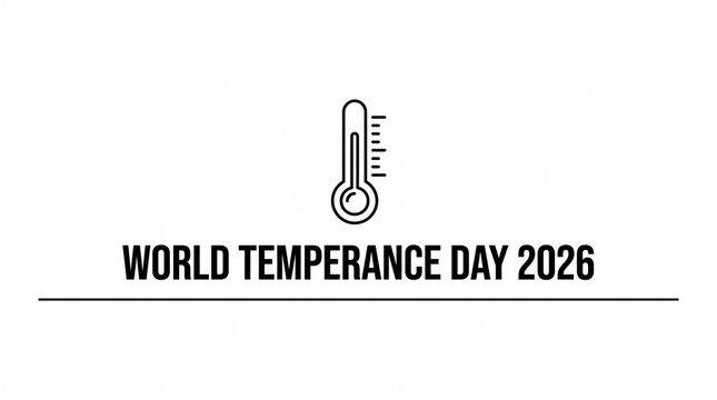 Minimalist graphic for temperance day.
