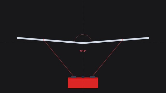 Automated Laser Bending Angle Sensor for Sheet Metal Press Brake Triangulation Vector Animation