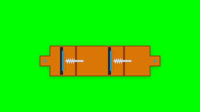 Marine Bronze Double-Check Valve Backflow Preventer Assembly 2D Vector Animation