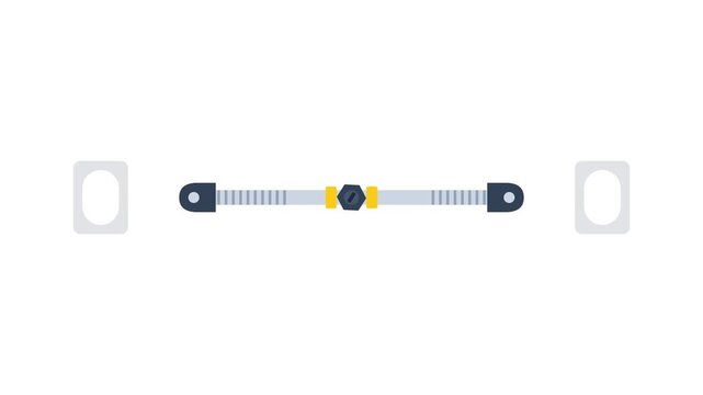 Automated Maritime Container Lashing Bridge Fitting with Expanding Forged Steel Hooked Lugs and Yellow Safety Collar