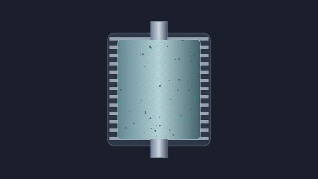Industrial High-Gradient Magnetic Separator HGMS Matrix Canister Motion Graphic