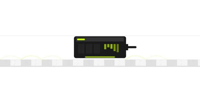 Magnetic Linear Scale Mechatronics Sensor Head Motion Graphic